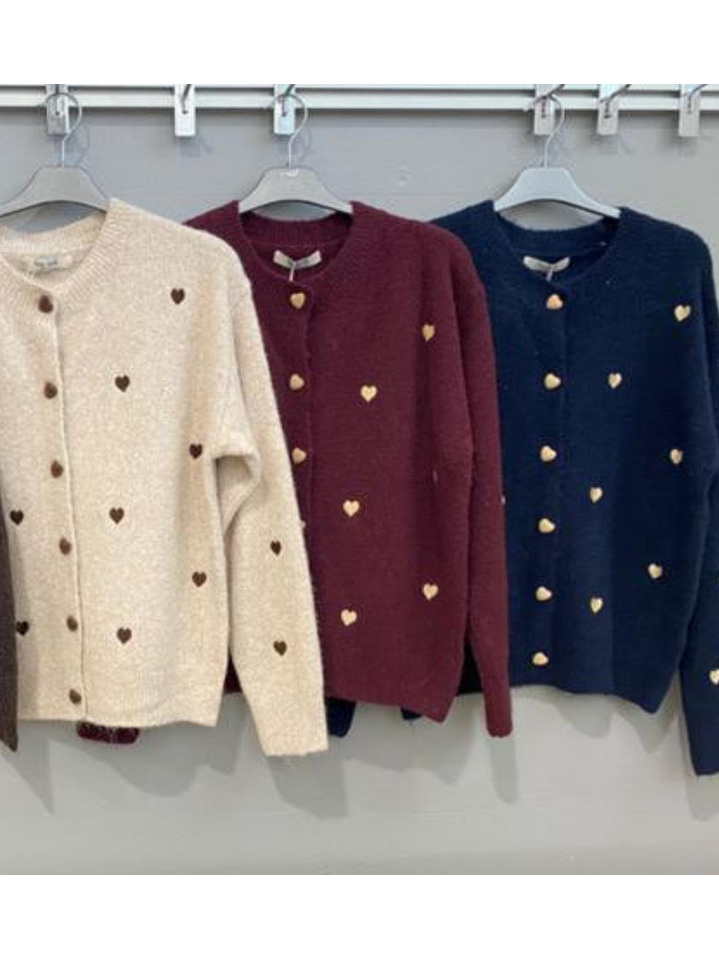 Casaco em Malha com Detalhe de Corações 6