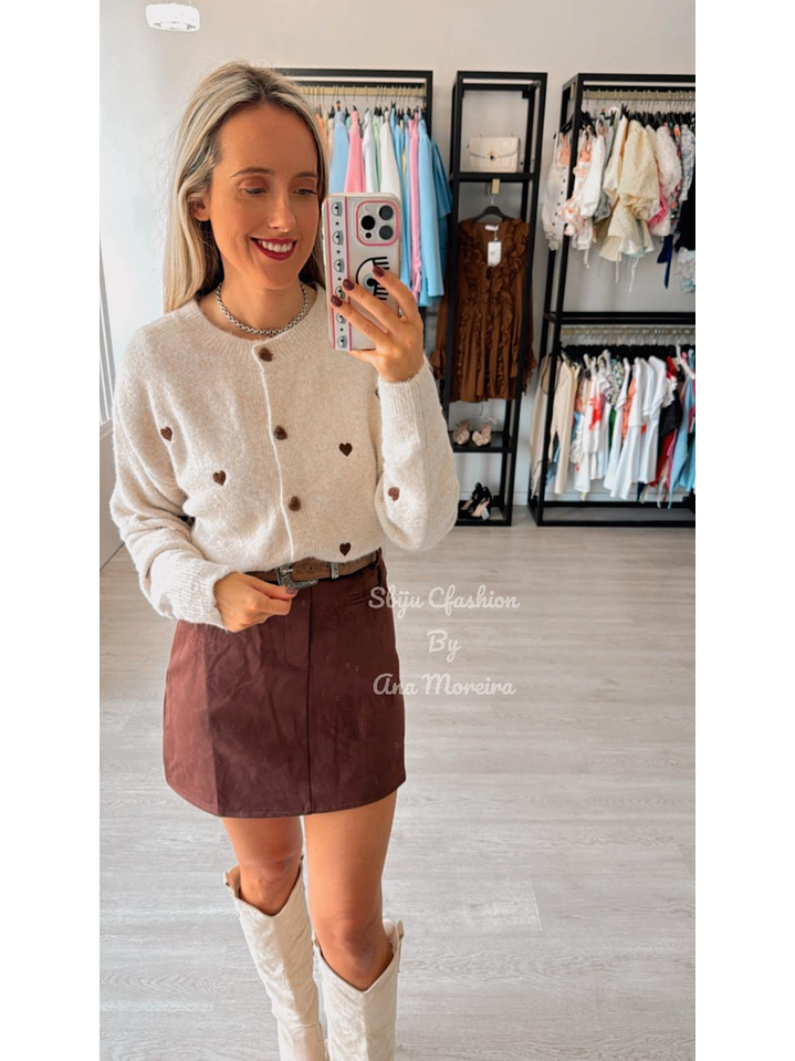 Casaco em Malha com Detalhe de Corações 5