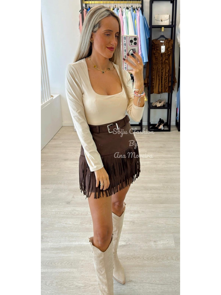 Body com Decote Quadrado - TU 3