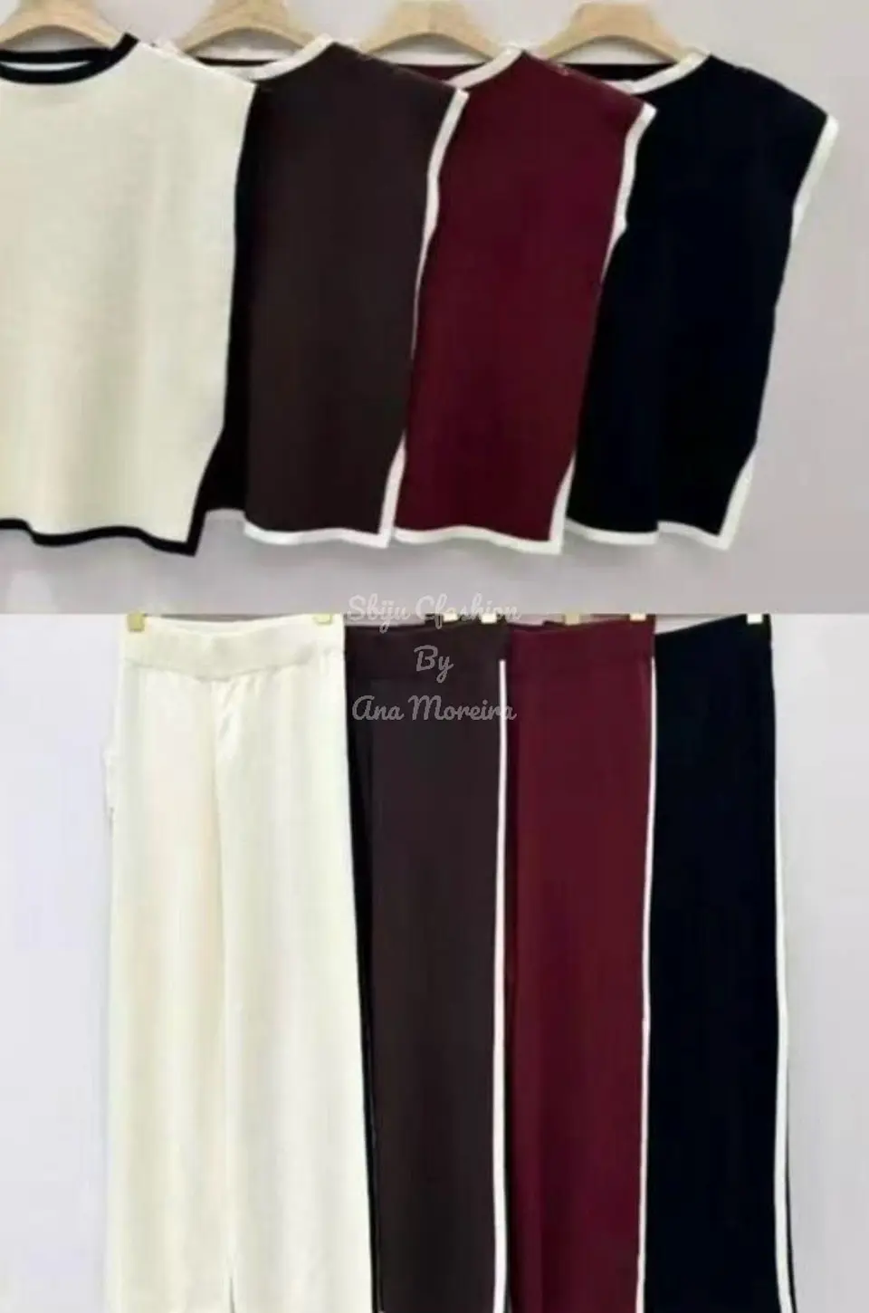 Conjunto de Colete Comprido e Calça em Malha  6