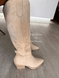 Bota Texana Cano Alto Bege - Thumbnail 3