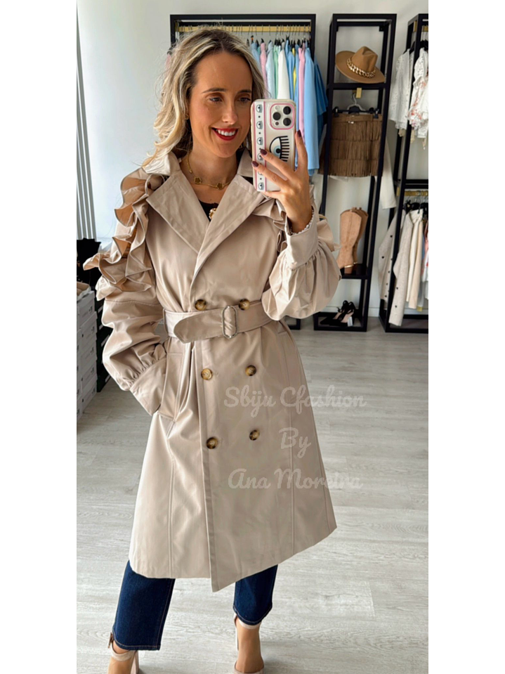 Gabardina com Folhos nas Mangas 4