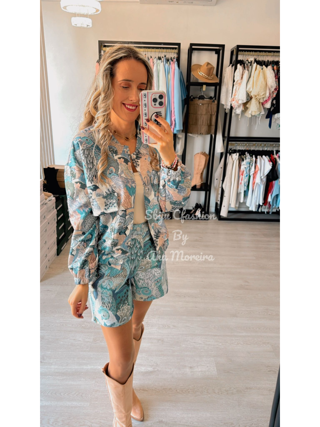 Bomber com Estampado de Pássaros 7