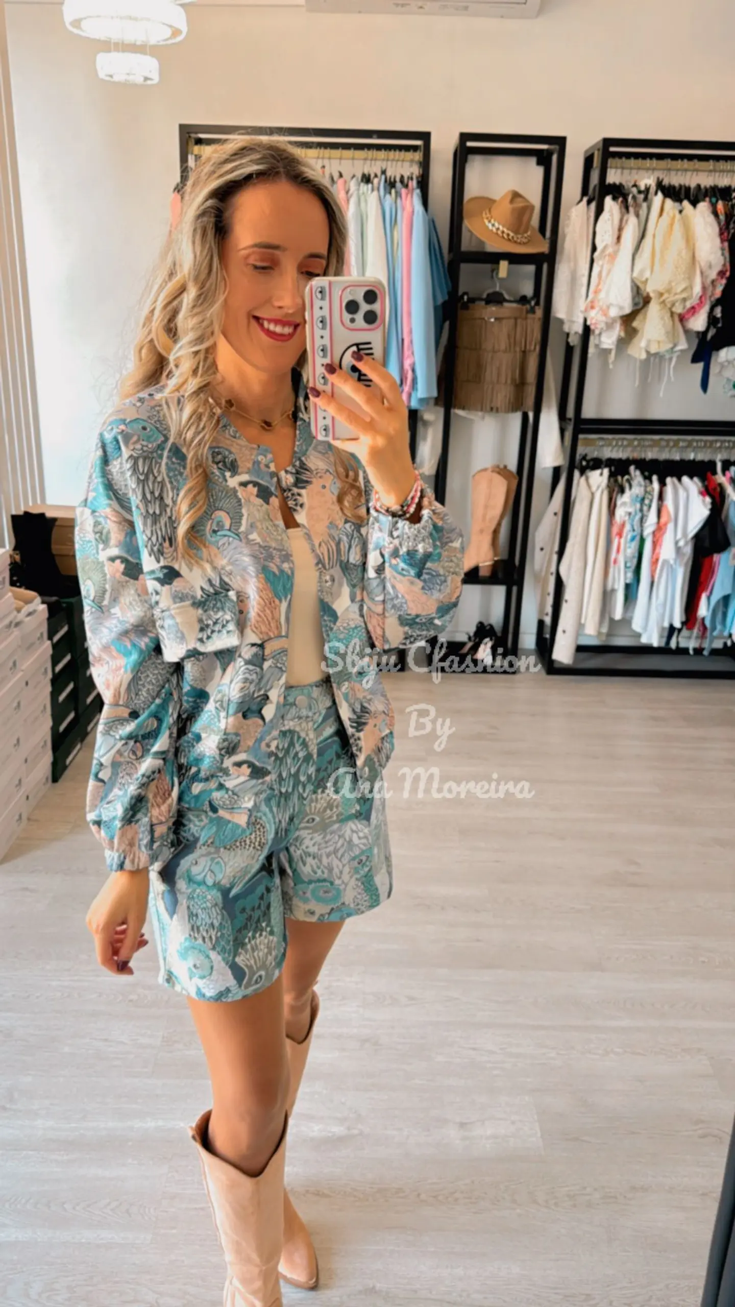 Bomber com Estampado de Pássaros 7