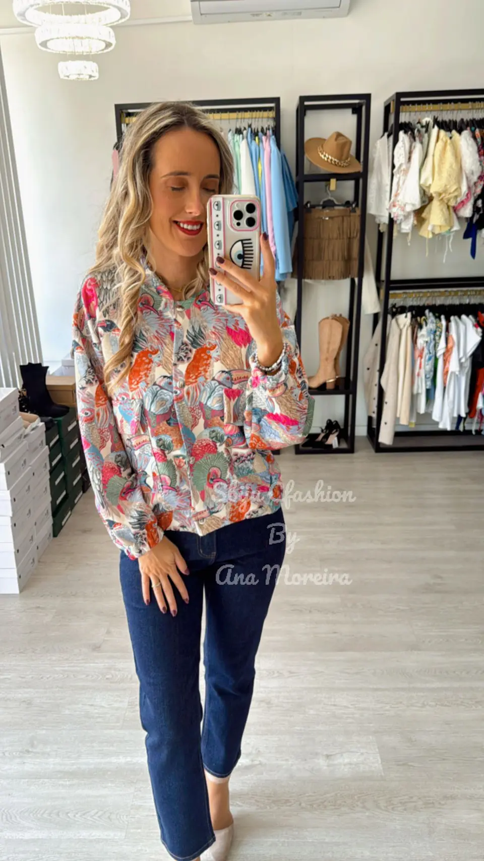 Bomber com Estampado de Pássaros 2