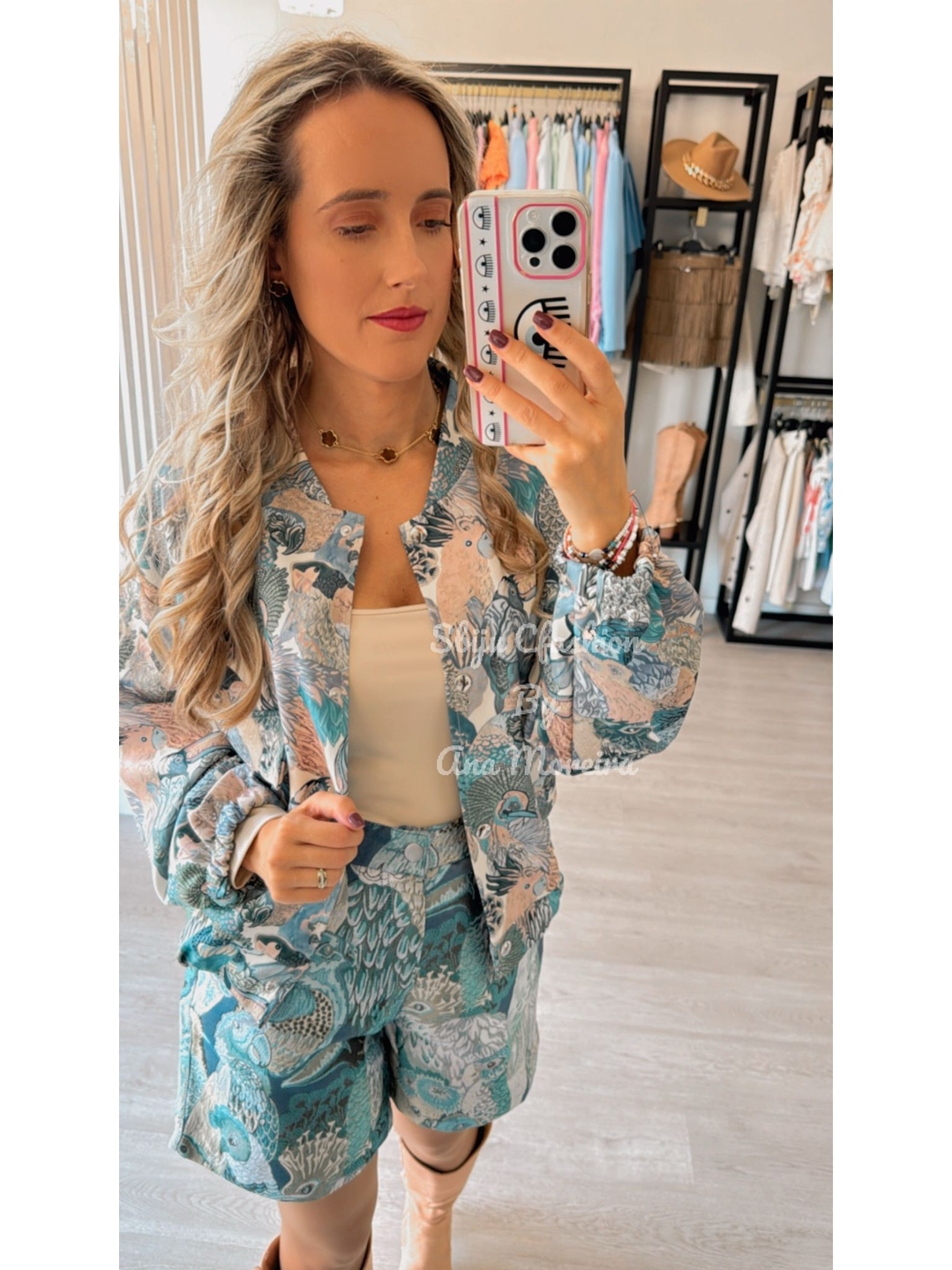 Bomber com Estampado de Pássaros 6