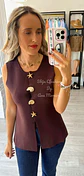 Colete em Malha com Botões Decorativos - Vorschaubild 12