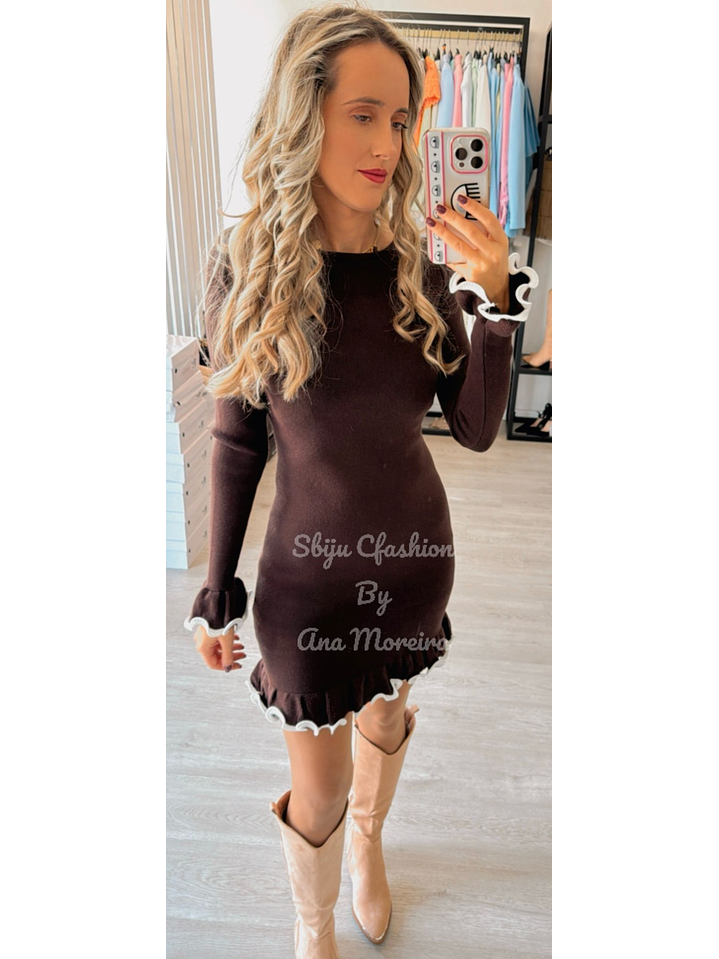 Vestido em Malha com Bainhas em Onda 6