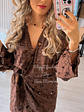 Vestido Castanho com Detalhes Brilhantes - vignette 8