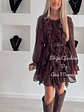 Vestido Curto com Folhos e Cinto - vignette 12