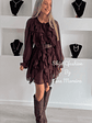 Vestido Curto com Folhos e Cinto - vignette 14