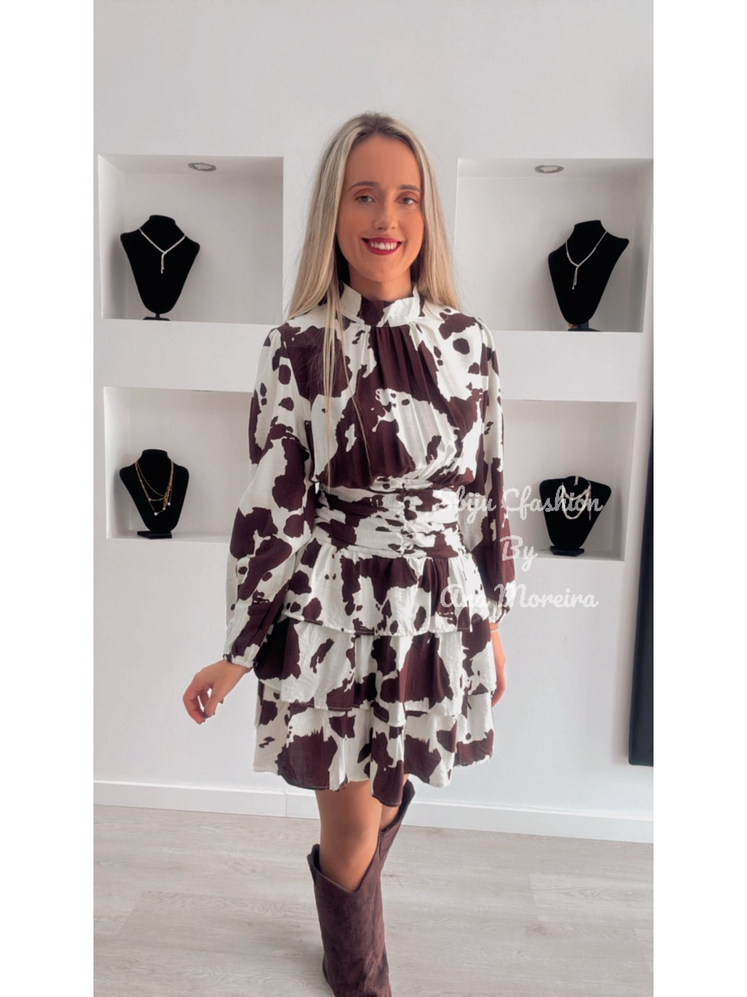 Vestido Estampado Cow Print 12