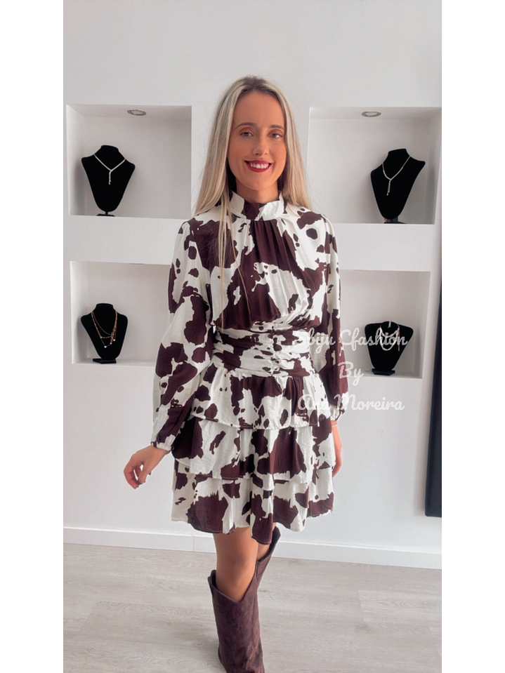 Vestido Estampado Cow Print 12