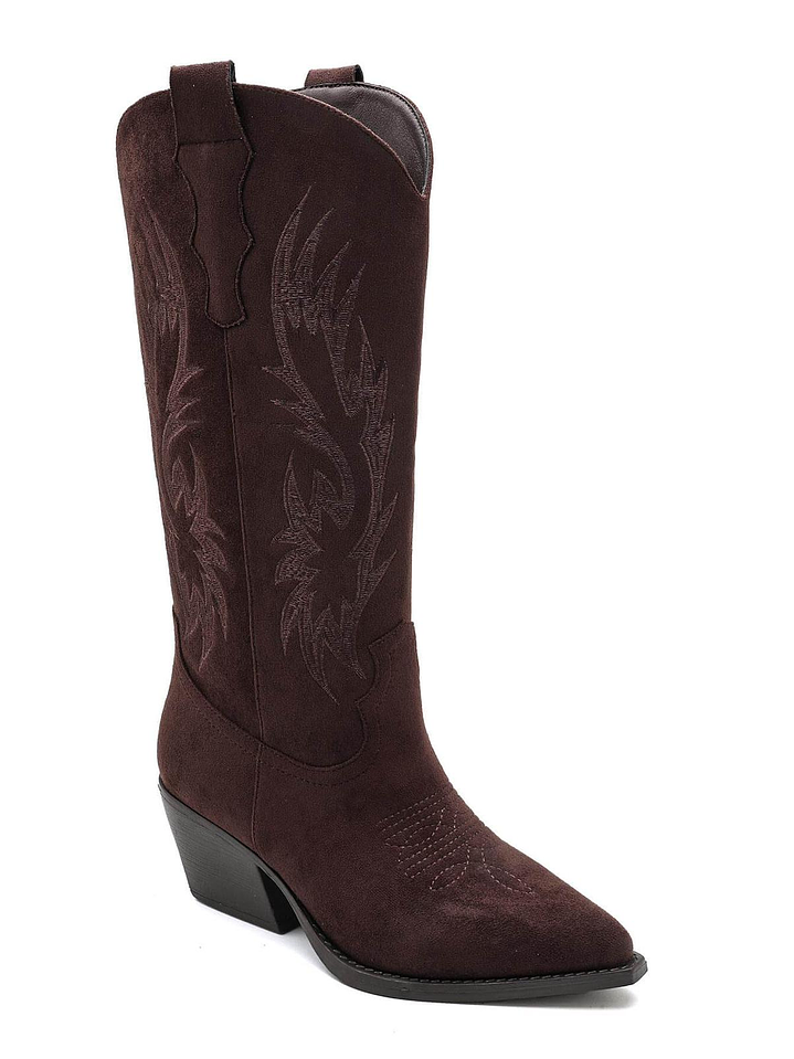 Bota Texana em Camurça Cano Médio 11