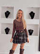 Saia-Calção com Pregas e Padrão aos Quadrados - thumbnail 7
