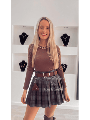 Body com Detalhe de Colar Dourado