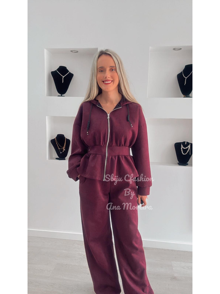 Fato de Treino com Folho em Pele de Pêssego 5