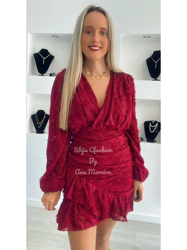 Vestido com Folho e Relevo 7