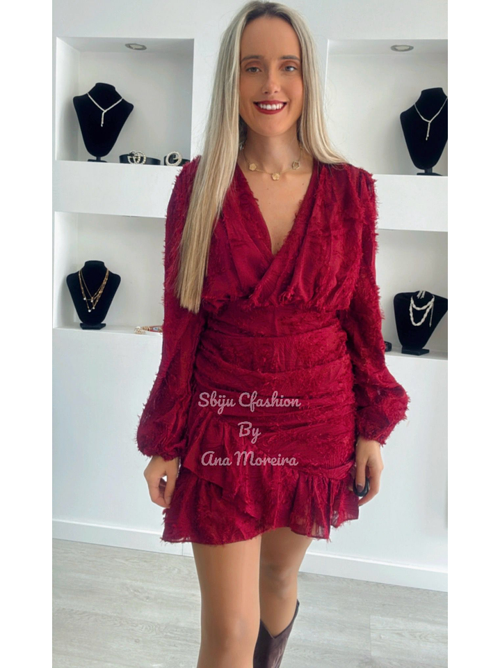 Vestido com Folho e Relevo 1