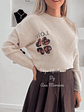 Camisola de Malha com Estampado de Trevo – TU - thumbnail 1