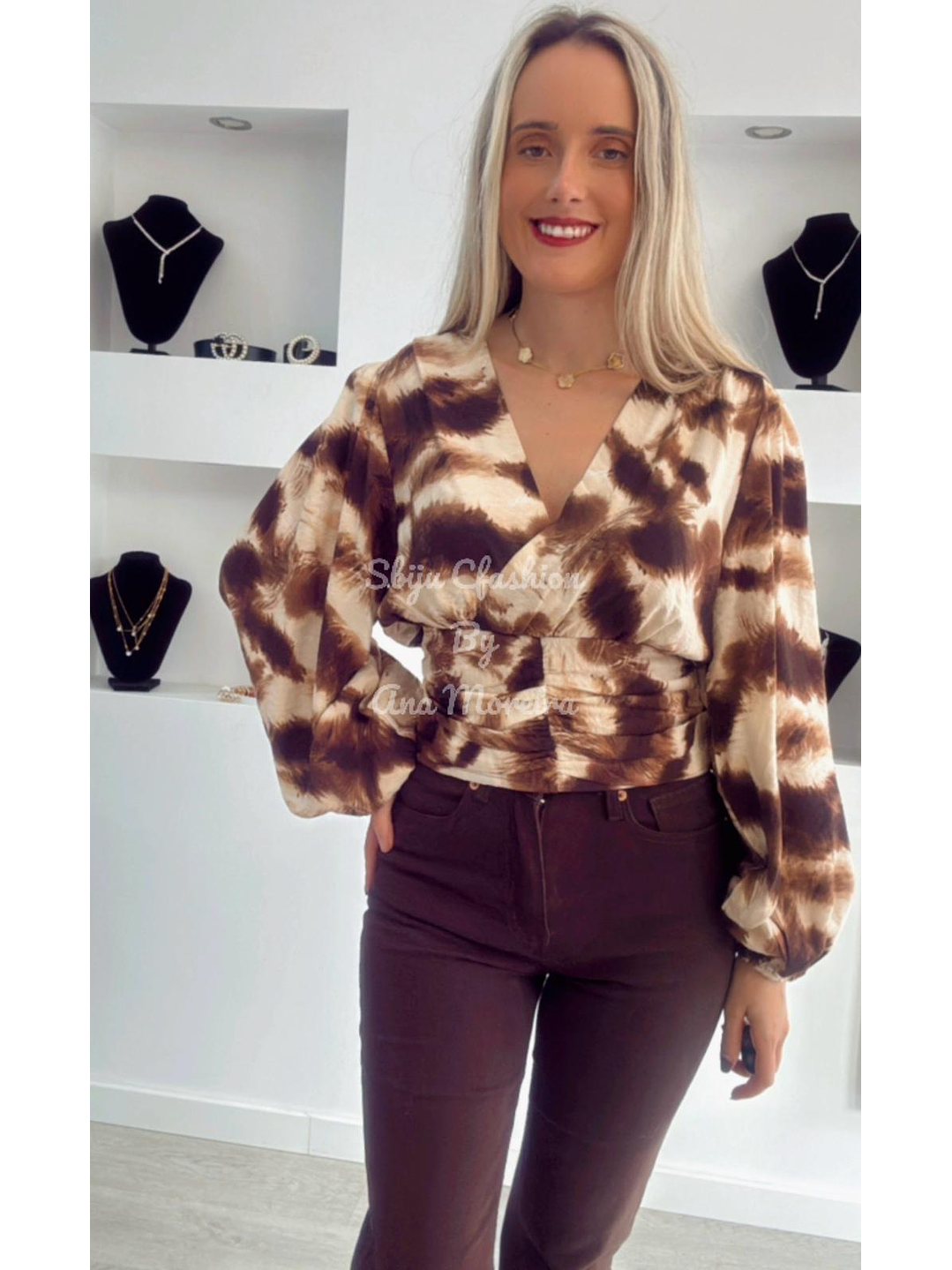 Blusa Estampada com Manga Larga  5