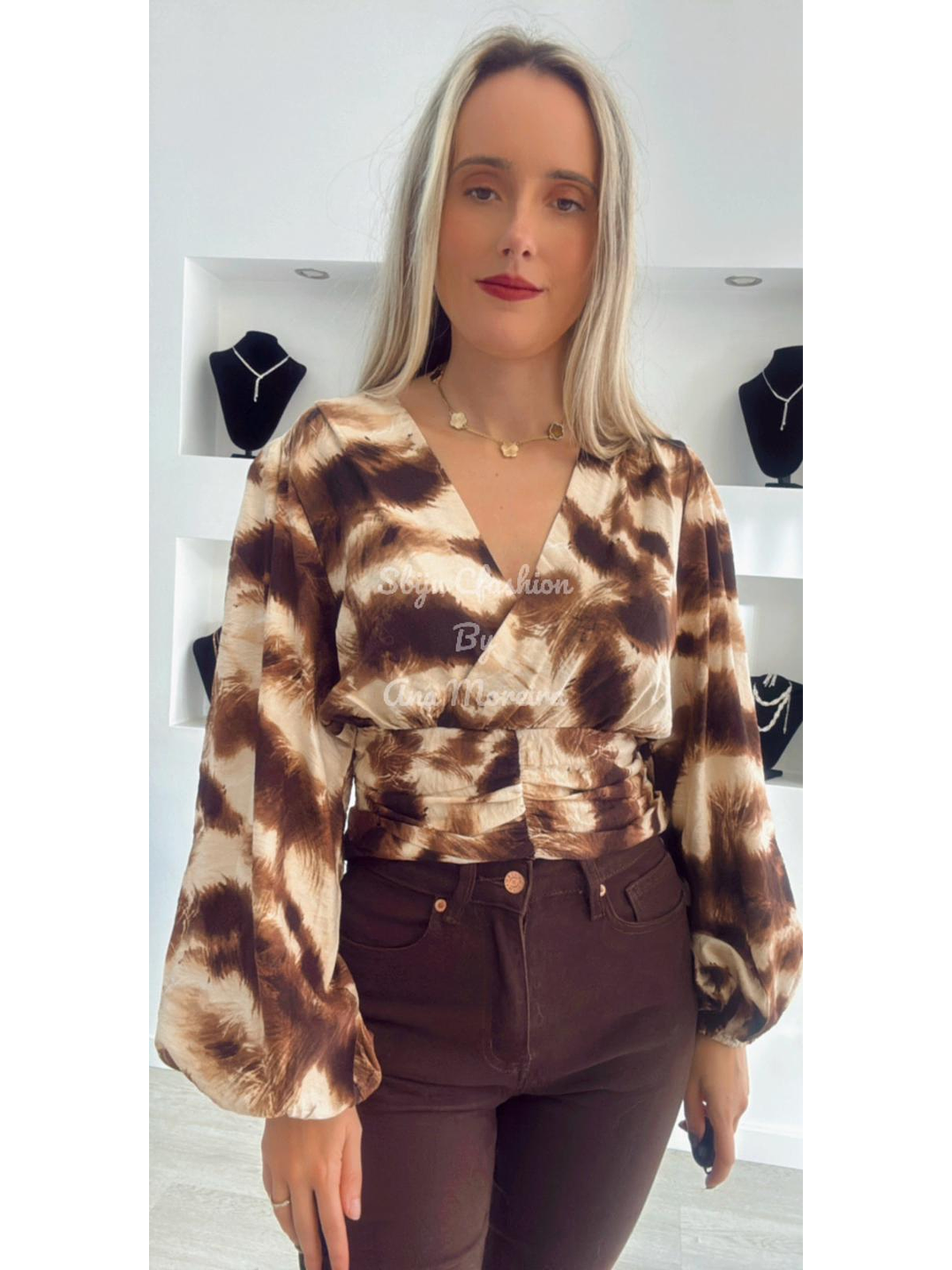 Blusa Estampada com Manga Larga  3