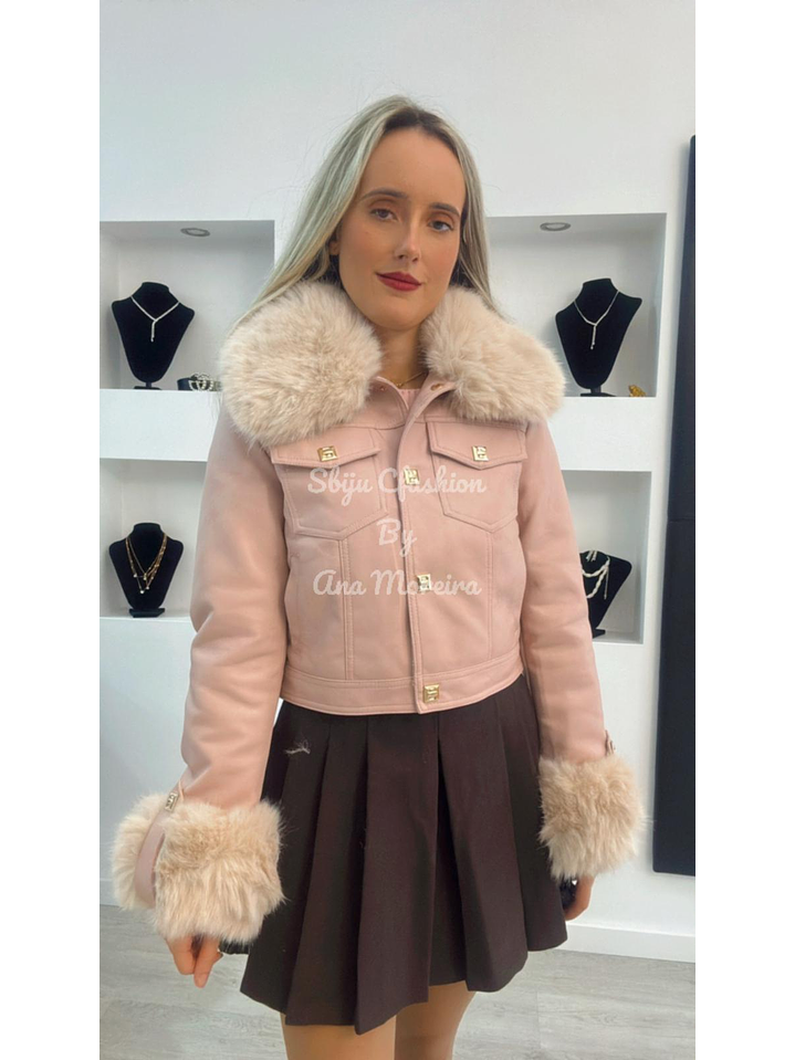 Casaca em Ecopele Forrada a Pelo com Gola Removível 4