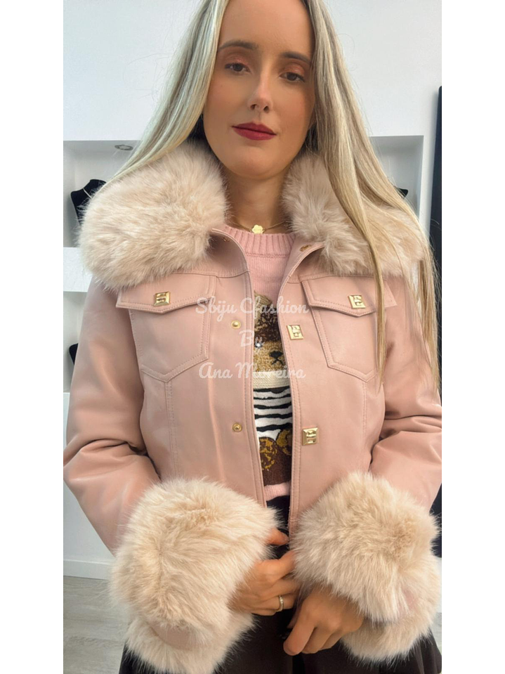 Casaca em Ecopele Forrada a Pelo com Gola Removível 3