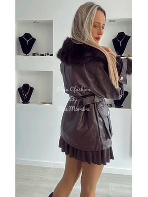 Casaco em Ecopele Forrado a Pelo