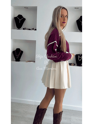 Camisola de Malha Quente com Detalhe de Laços - TU