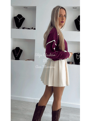 Camisola de Malha Quente com Detalhe de Laços - TU