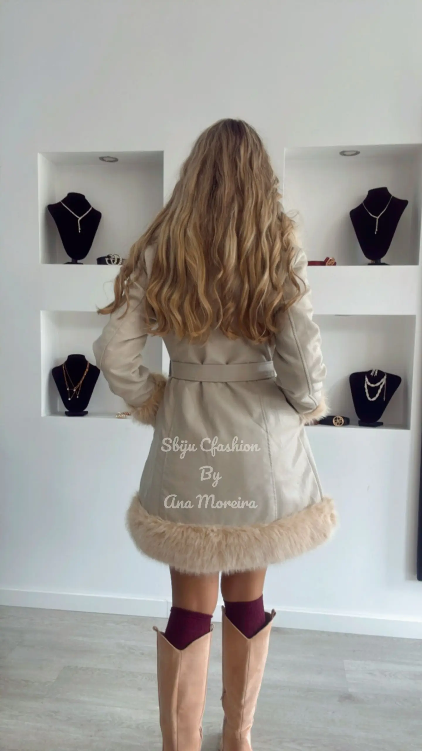 Casaco Comprido em Ecopele com Pelo 4