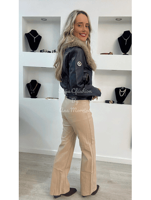 Casaca em Ecopele com Gola Removível