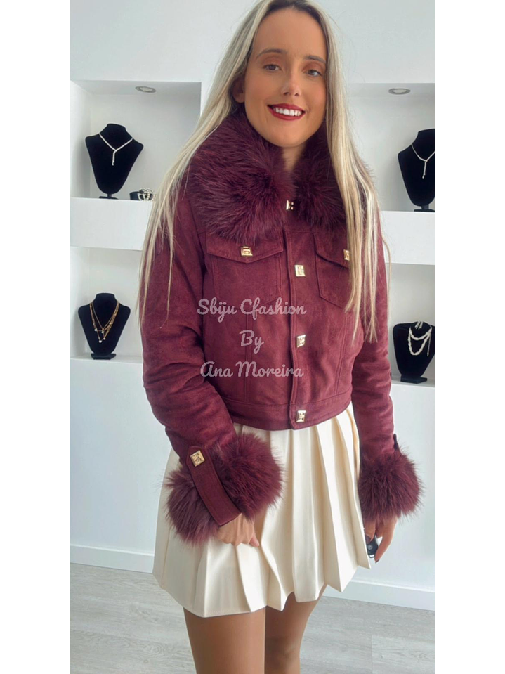Casaca em Pele de Pêssego com Pêlo 1