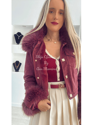 Casaca em Pele de Pêssego com Pêlo