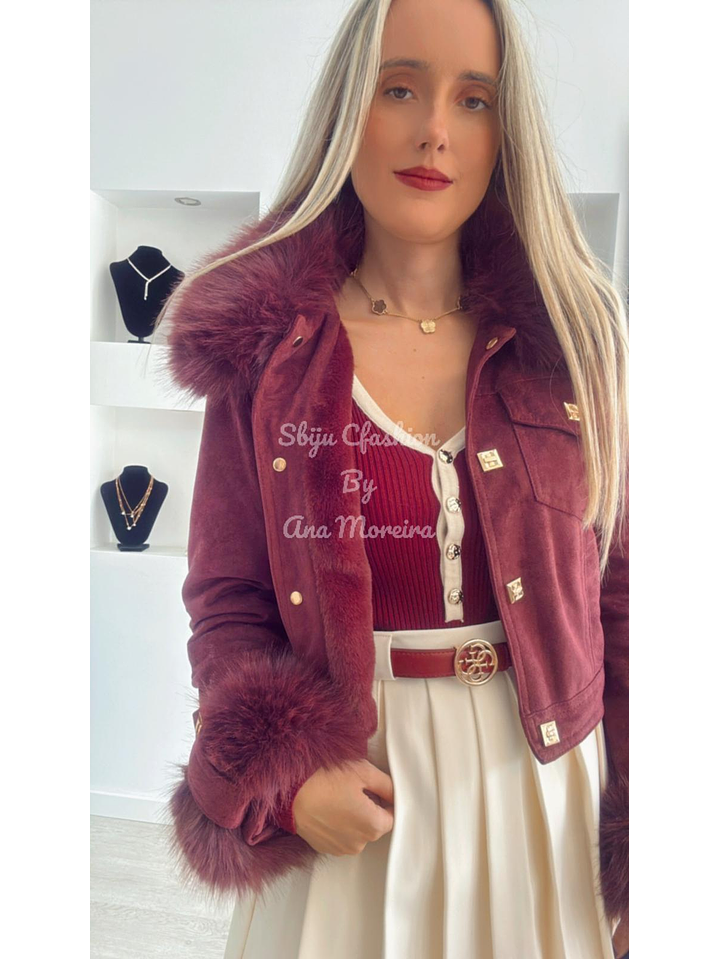 Casaca em Pele de Pêssego com Pêlo 2