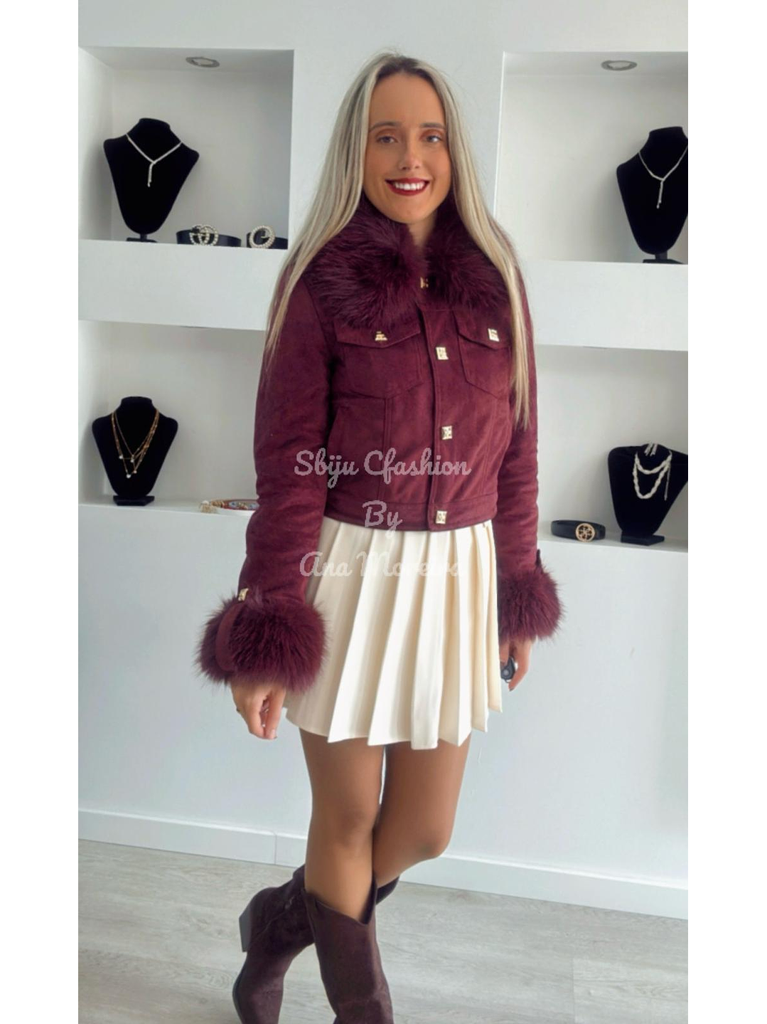 Casaca em Pele de Pêssego com Pêlo 3