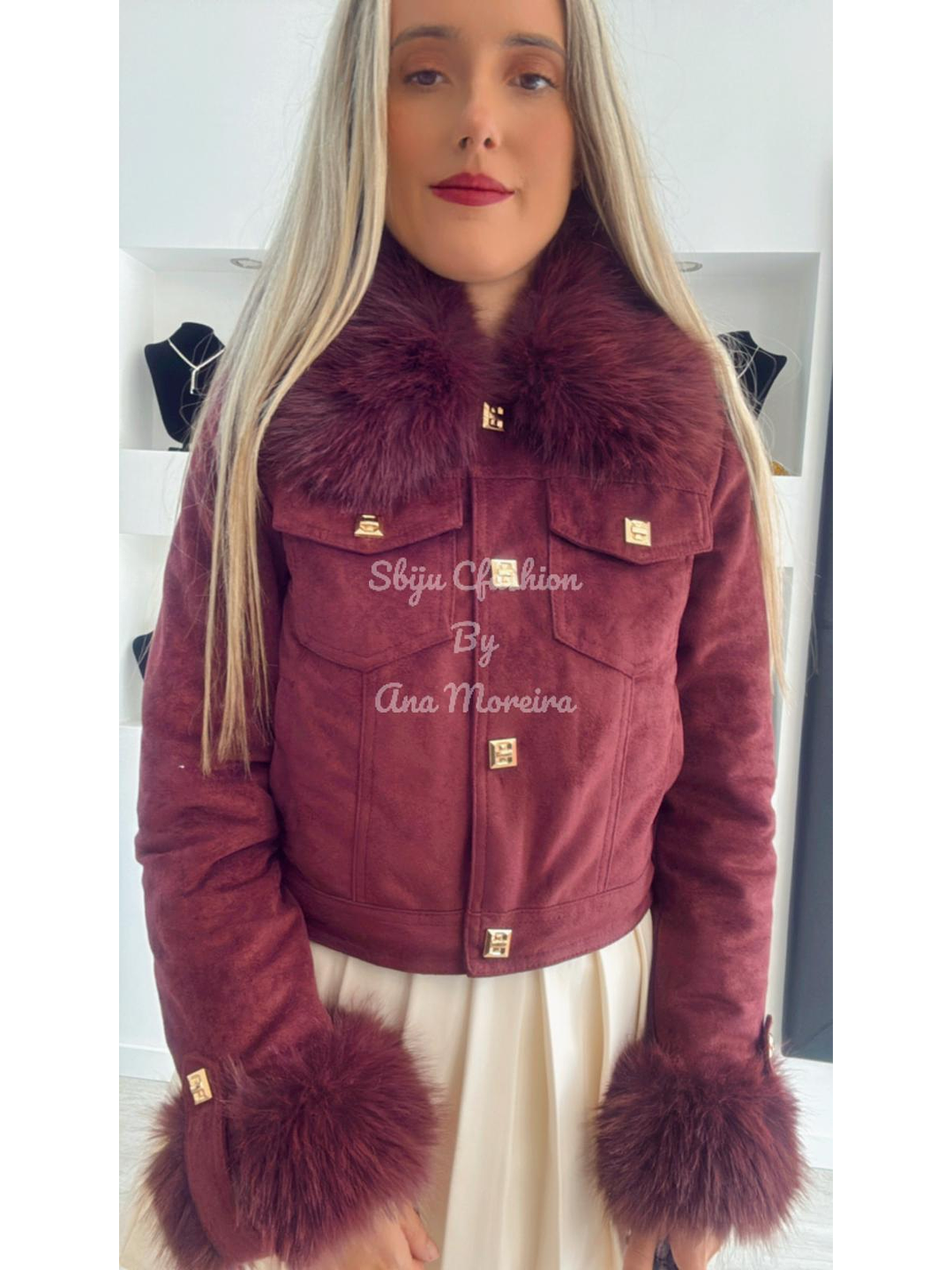 Casaca em Pele de Pêssego com Pêlo 7