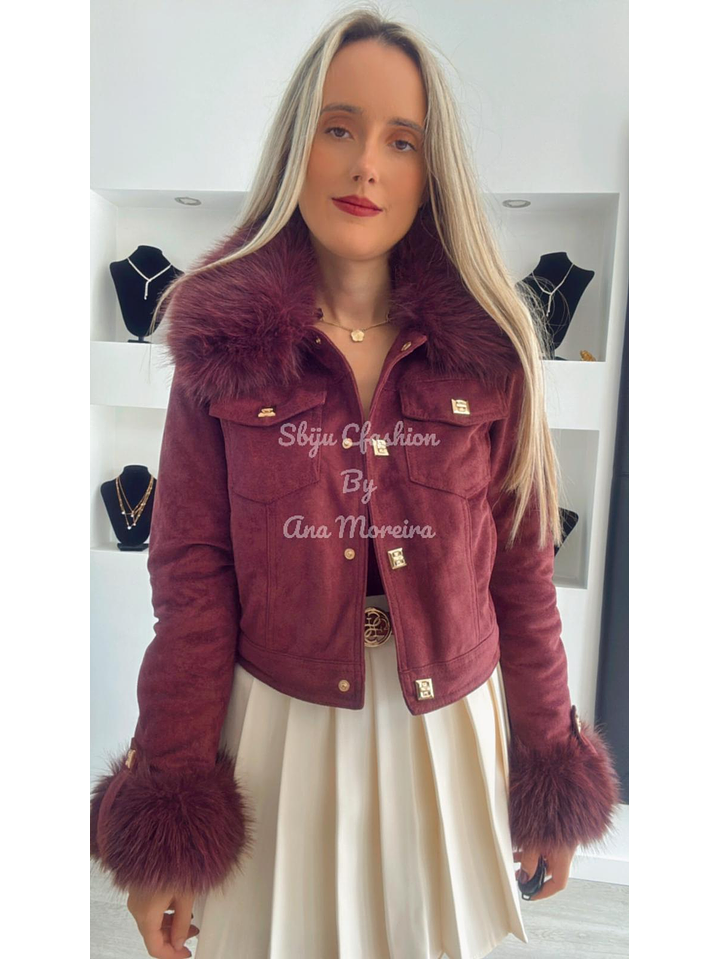 Casaca em Pele de Pêssego com Pêlo 10