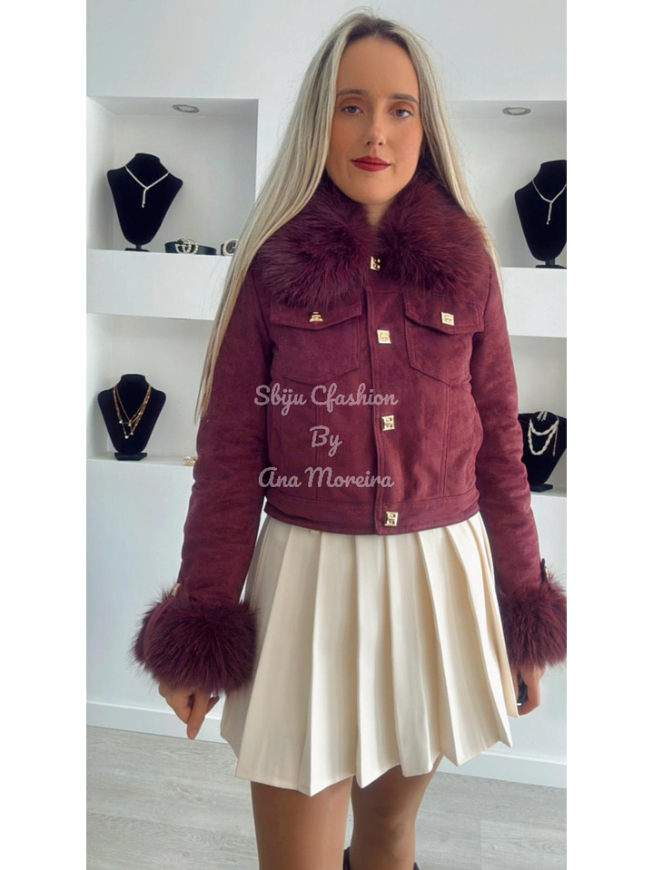 Casaca em Pele de Pêssego com Pêlo 5