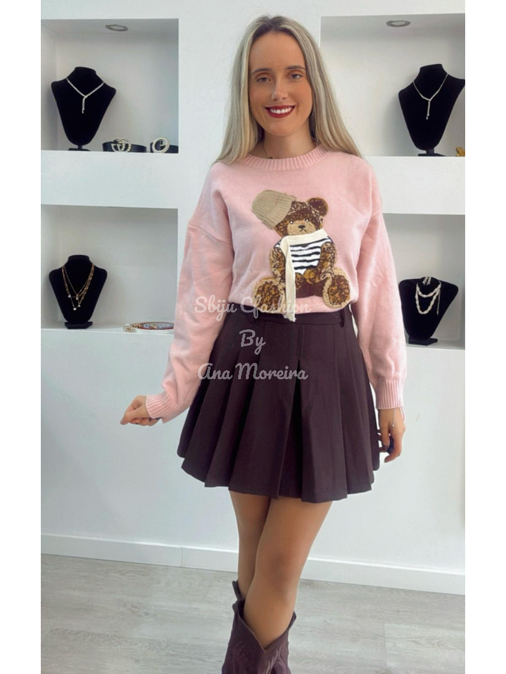 Camisola de Malha com Detalhe de Urso - TU 7