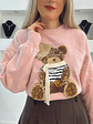 Camisola de Malha com Detalhe de Urso - TU - Thumbnail 6