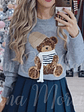 Camisola de Malha com Detalhe de Urso - TU - Thumbnail 8