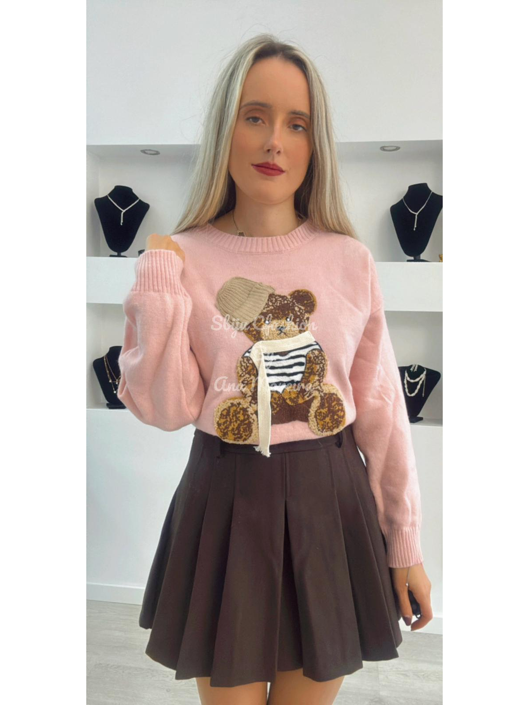 Camisola de Malha com Detalhe de Urso - TU 5