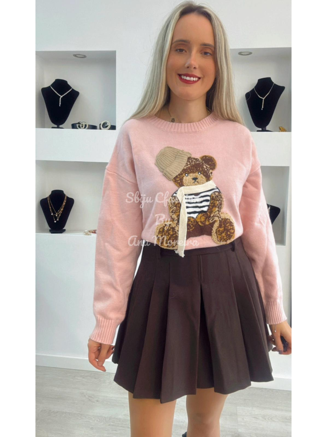 Camisola de Malha com Detalhe de Urso - TU 4