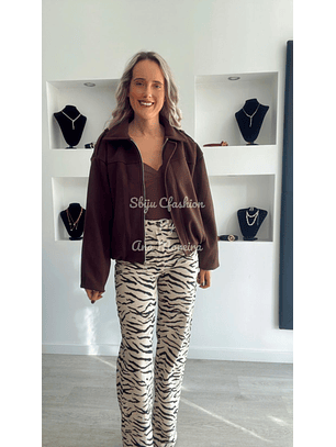 Casaco em Fazenda com Elástico na Cintura - TU