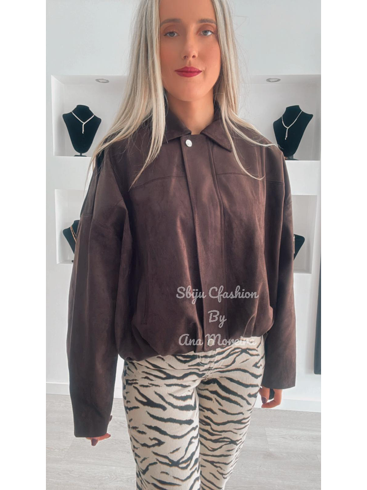 Casaco em Pele de Pêssego com Detalhe de Elástico na Cintura 5