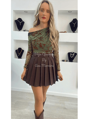 Saia-Calção com Presilhas Duplas