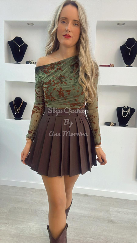 Saia-Calção com Presilhas Duplas