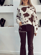 Camisola de Malha Cow Print com Botões no Ombro - TU - vignette 3